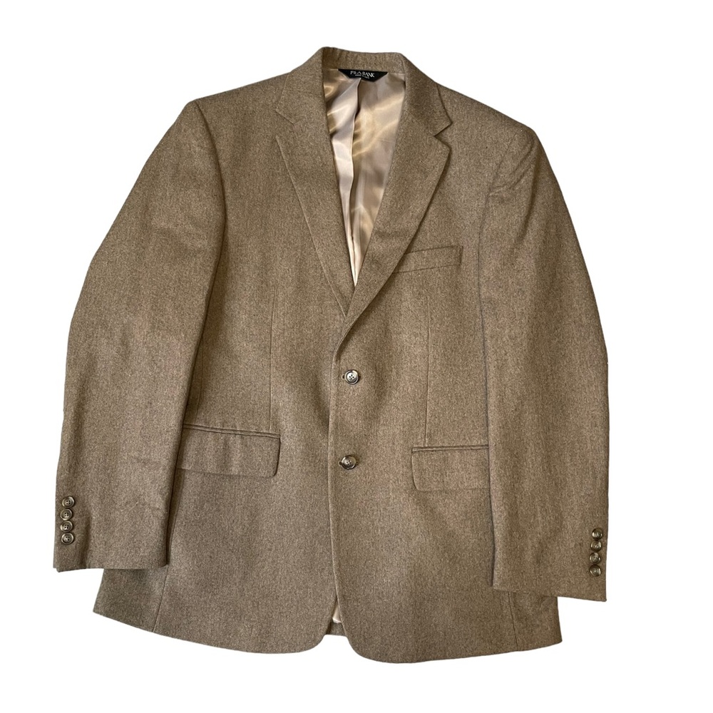 Men's Dark Tan 100% wool Jos A Bank's Sport coat 2‎ button 40R